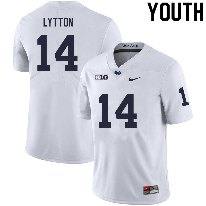 NCAA Nike Youth Penn State Nittany Lions A.J. Lytton #14 College Football Authentic White Stitched Jersey CSI5498MO